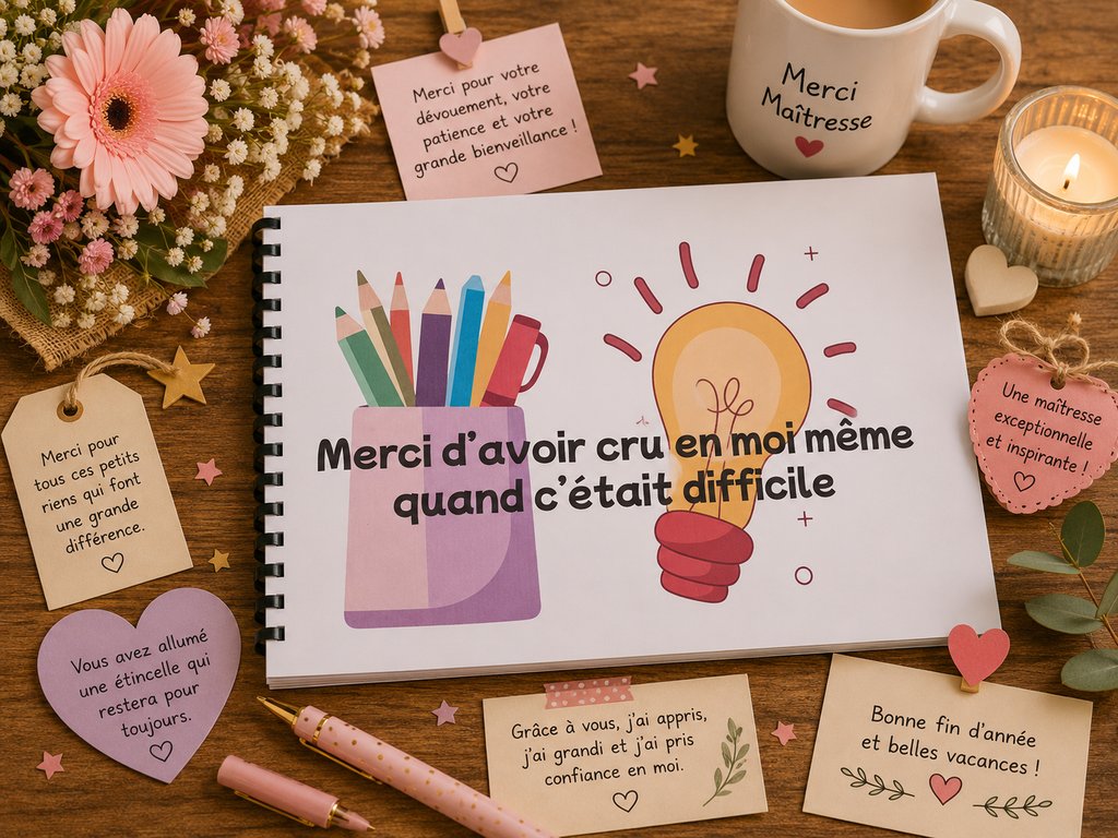 Album Cadeau Maîtresse Fin D’année Scolaire - Le Cadeau  qui Fait Pleurer D’émotion ￼