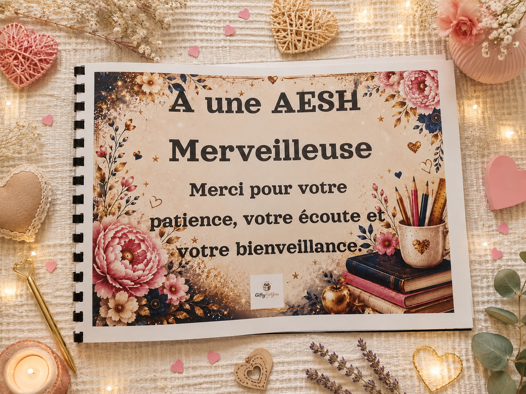 Album Cadeau AESH - Le Cadeau qui Fait Pleurer D’émotion.