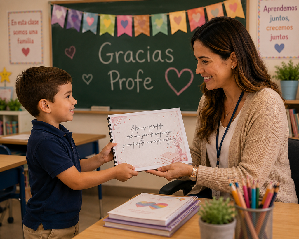 Álbum Regalo para Profesora- El regalo Personalizable Para imprimir.