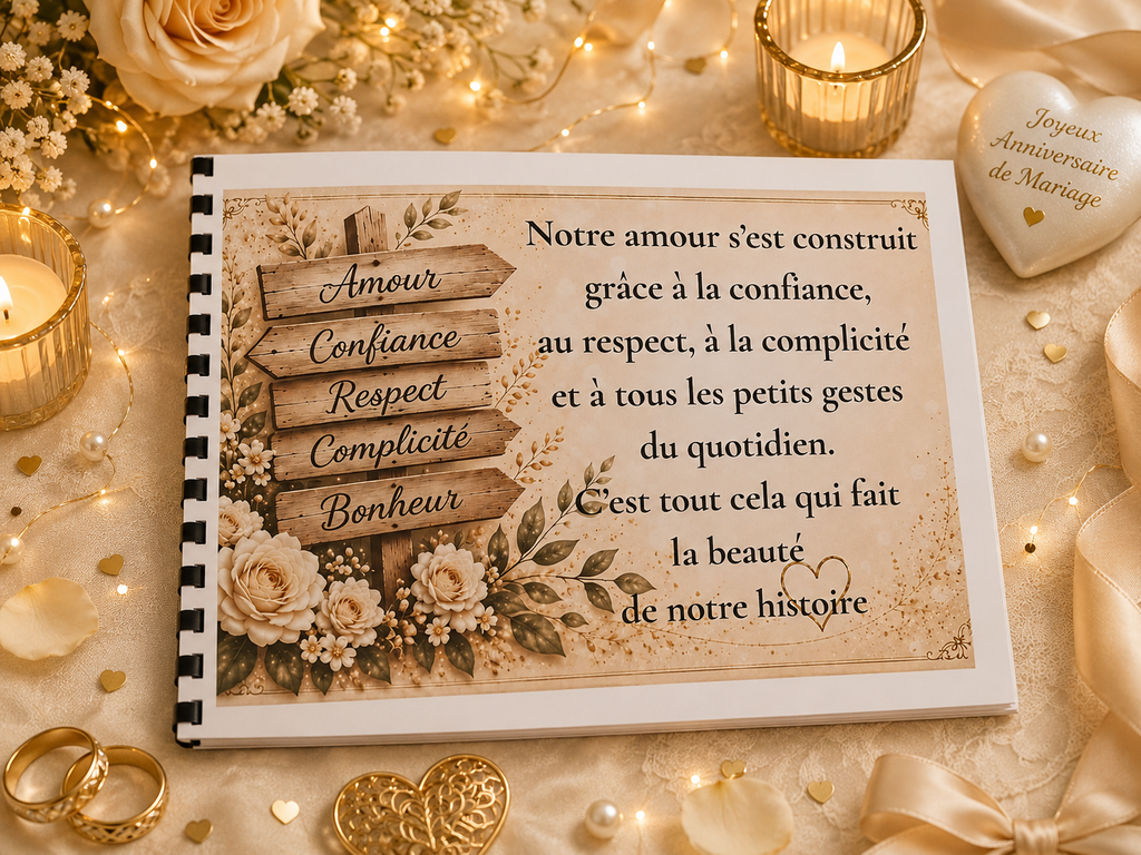 Album Anniversaire De Mariage - Le Cadeau qui Fait Pleurer D’émotion.