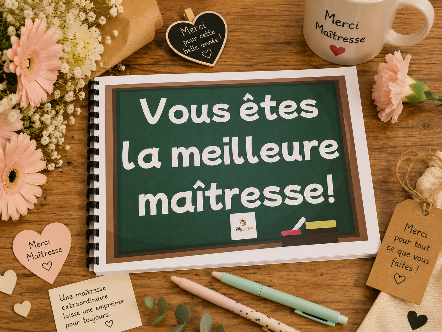 Album Cadeau Maîtresse Fin D’année Scolaire - Le Cadeau  qui Fait Pleurer D’émotion ￼
