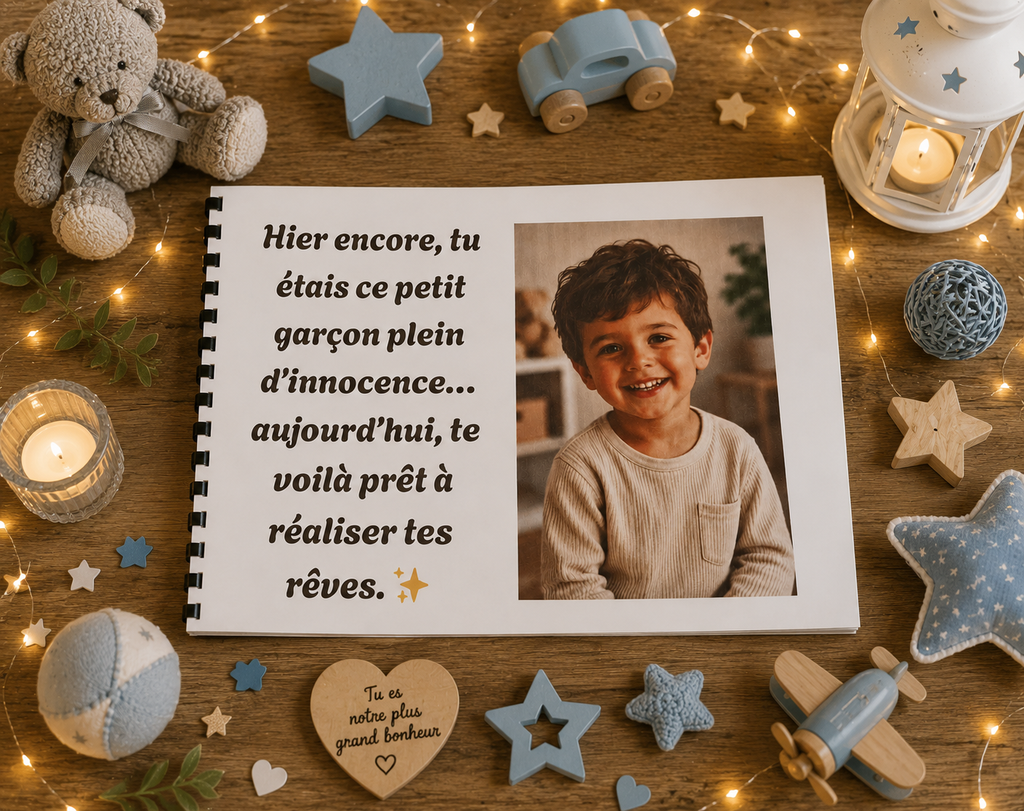 Album Bac 2026 avec Photos pour Jeune Homme - Le Cadeau qui fera Pleurer D’émotion 👨🏻‍🎓🎁.