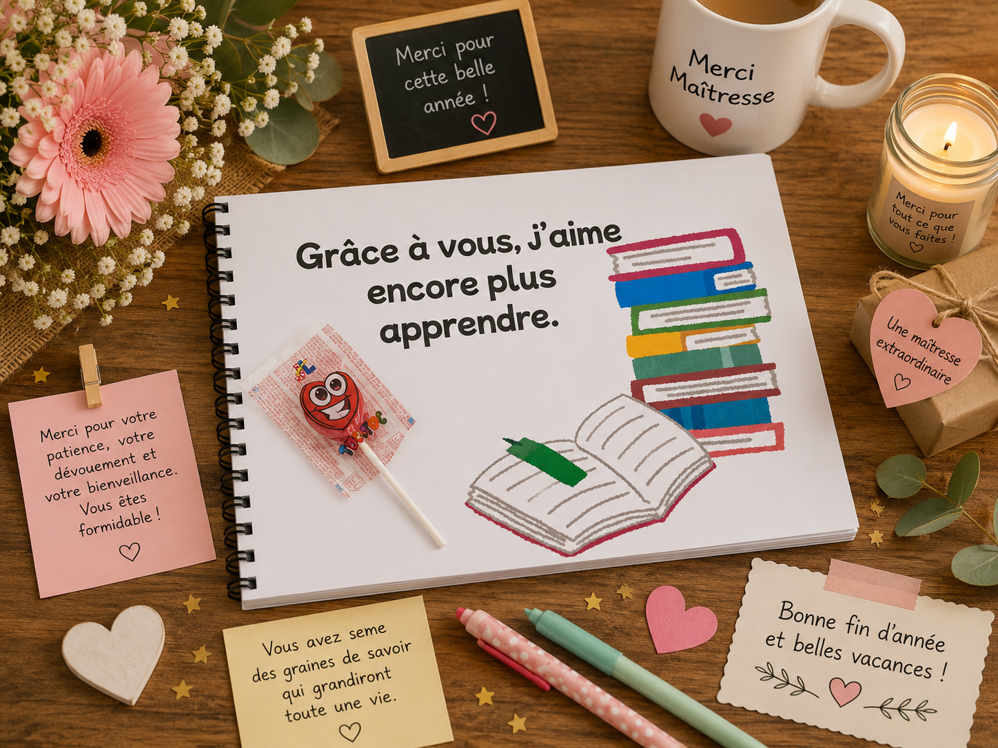 Album Cadeau Maîtresse Fin D’année Scolaire - Le Cadeau  qui Fait Pleurer D’émotion ￼