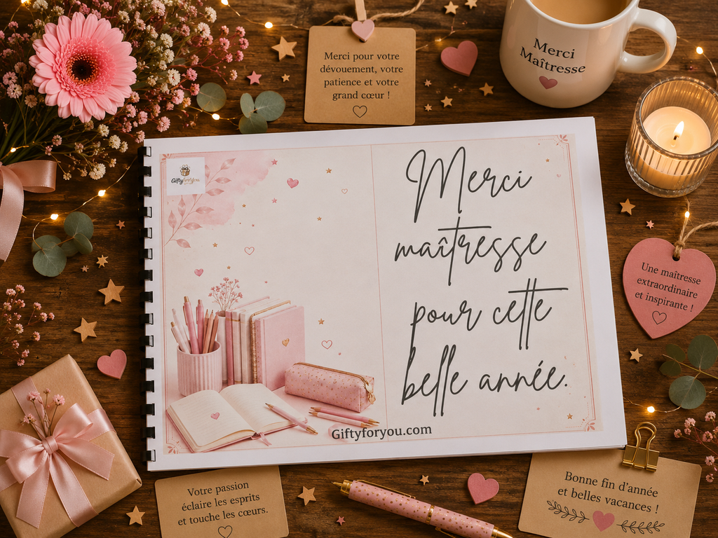 Album Cadeau Maîtresse Fin D’année Scolaire+Trousse - Le Cadeau qui Fait Pleurer D’émotion