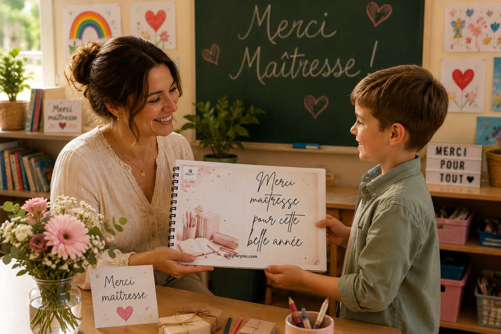 Album Cadeau Maîtresse Fin D’année Scolaire - Le Cadeau Personnalisable à Imprimer