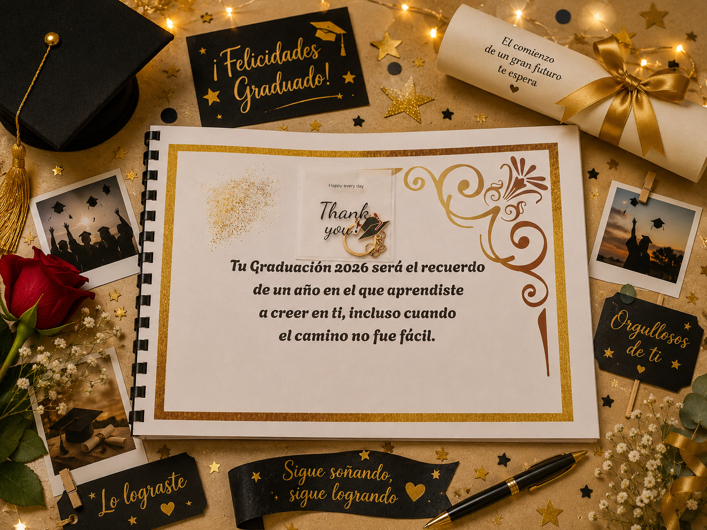 Álbum Graduación 2026 con dos fotos - El regalo que Harà llorar de Emoción 🎁♥️👩‍🎓🧑‍🎓