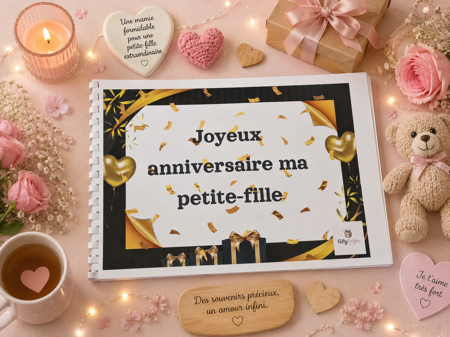 Album Complet Anniversaire Avec Photo Pour Petite-fille de la Part de sa Mamie - Le Cadeau qui fait Pleurer D’émotion👧🎁