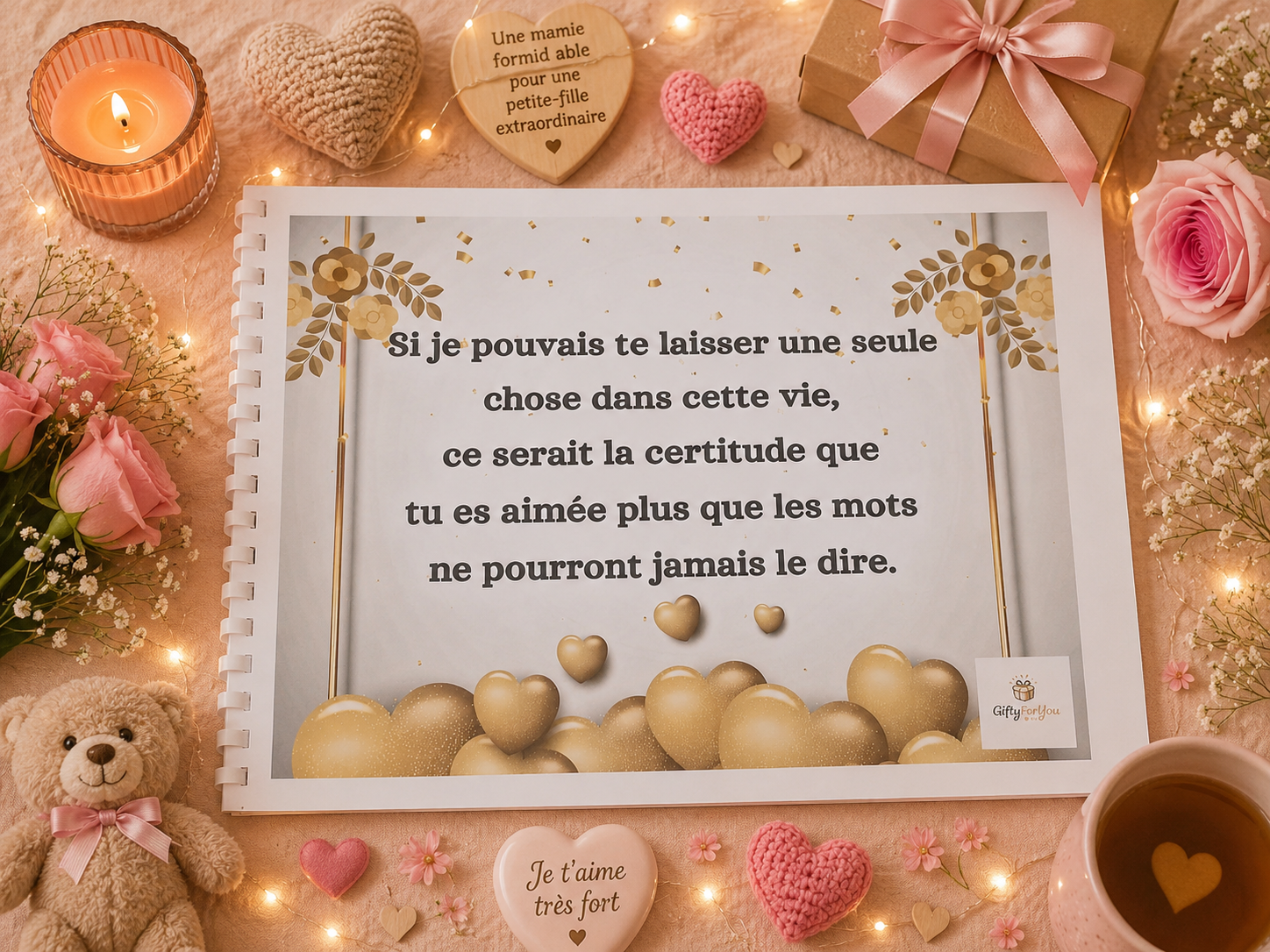Album Complet Anniversaire Avec Photo Pour Petite-fille de la Part de sa Mamie - Le Cadeau qui fait Pleurer D’émotion👧🎁