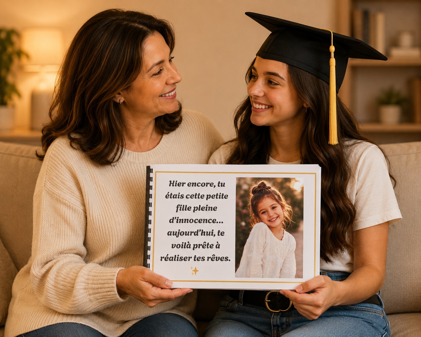 Album Bac 2026 avec Photos pour Jeune Fille - Le Cadeau Personnalisable à Imprimer.