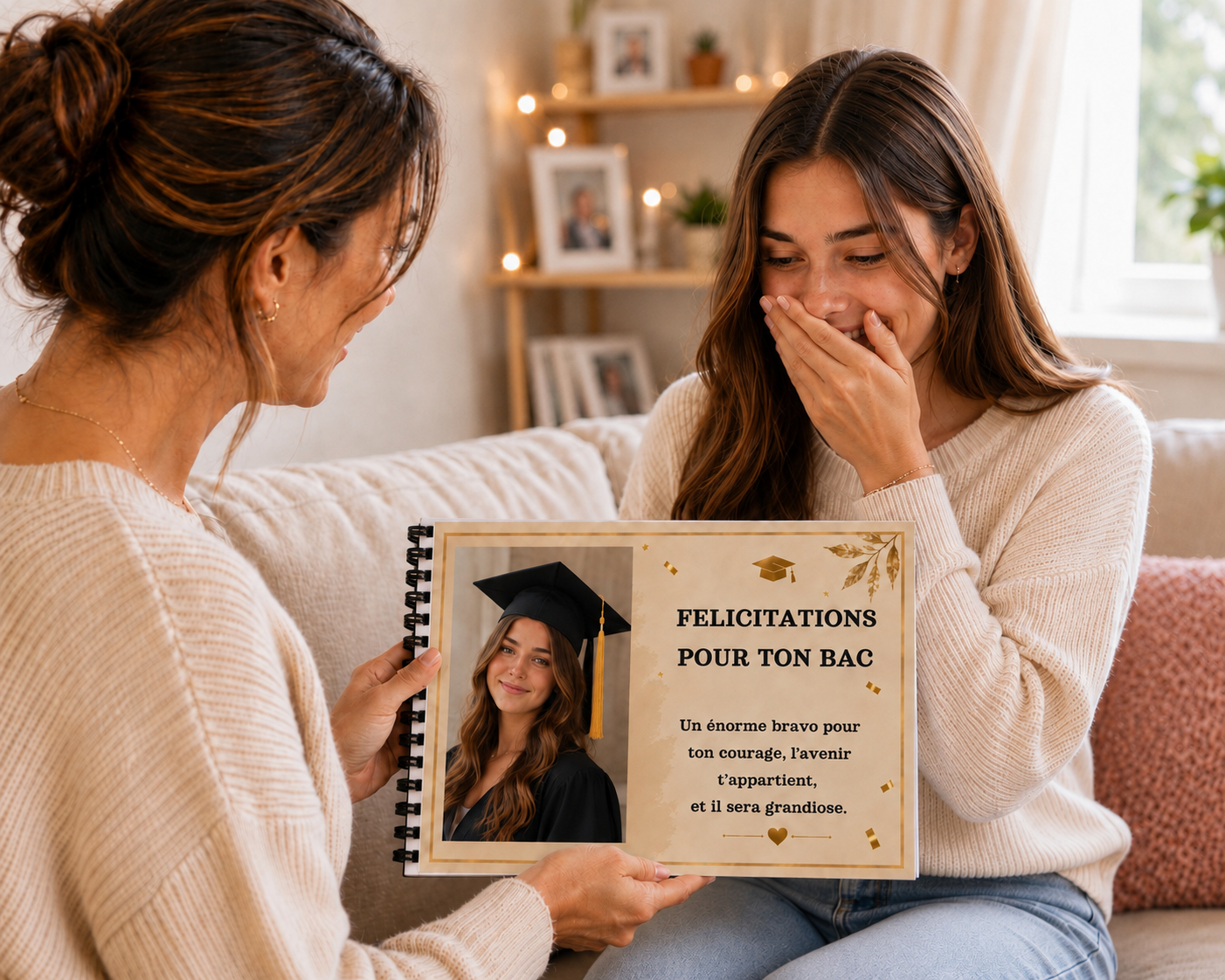 Album Réussite au Bac Jeune Fille Avec Deux Photos