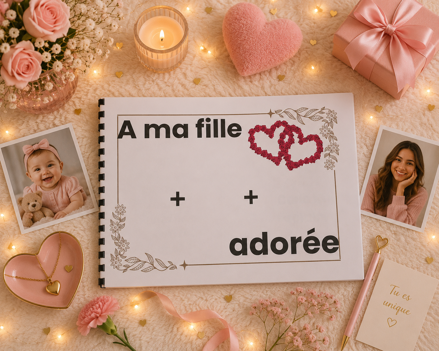 Album Anniversaire Jeune Fille et Adolescente Avec Deux Photos