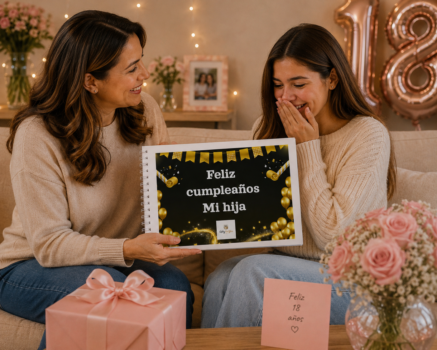 Álbum de Cumpleaños para chica joven  y Adolescente con Dos Fotos