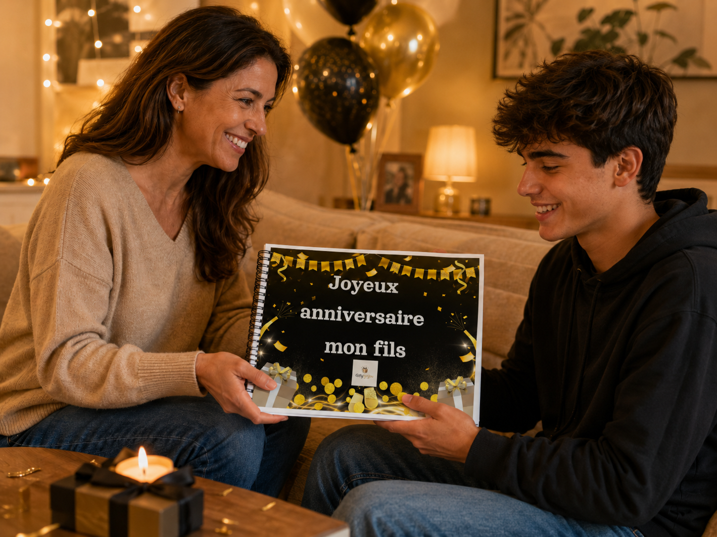 Album Anniversaire Jeune  Homme et Adolescent Avec Deux Photos