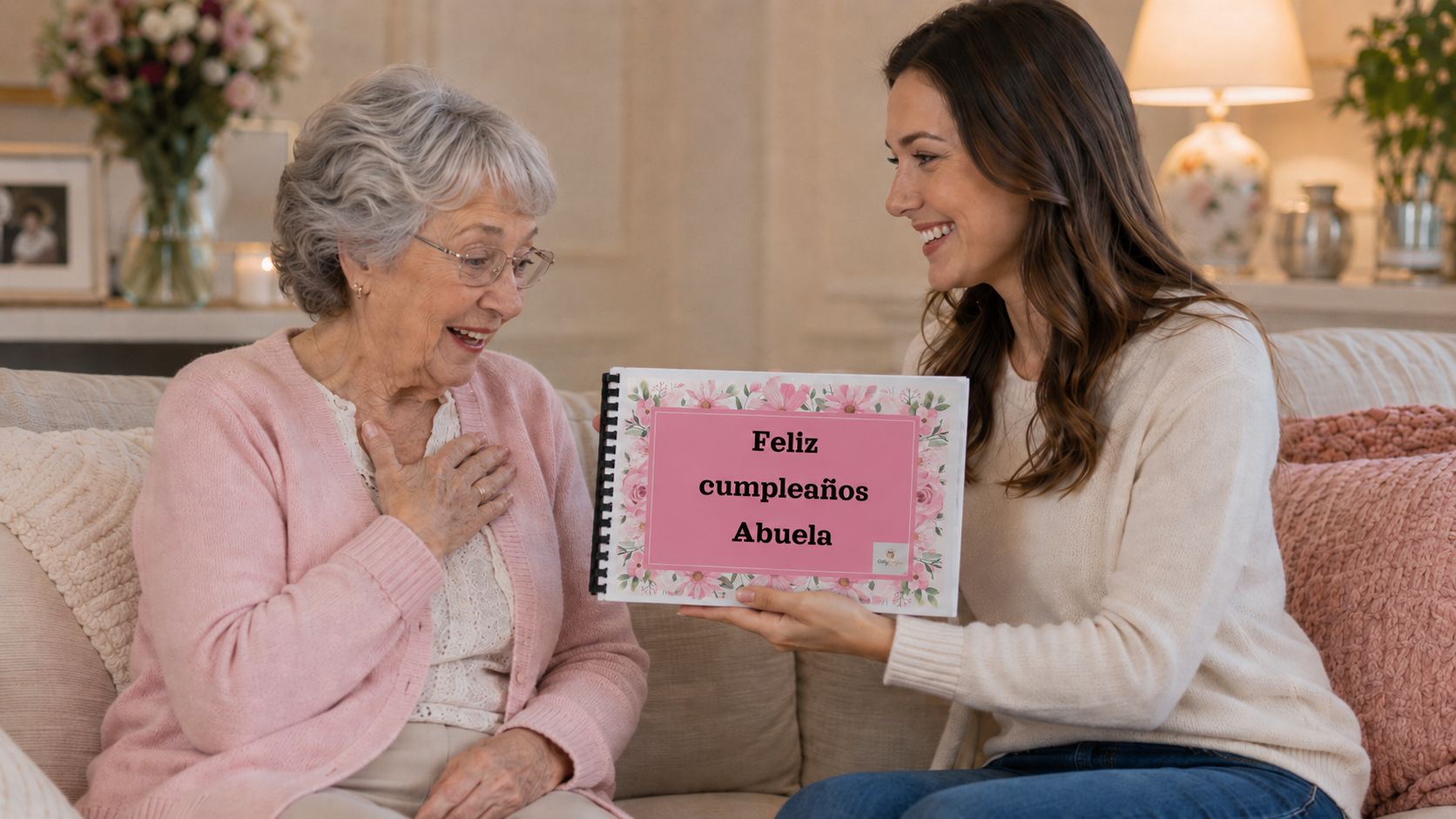 Álbum de cumpleaños para abuela - Regalo de sus nietos