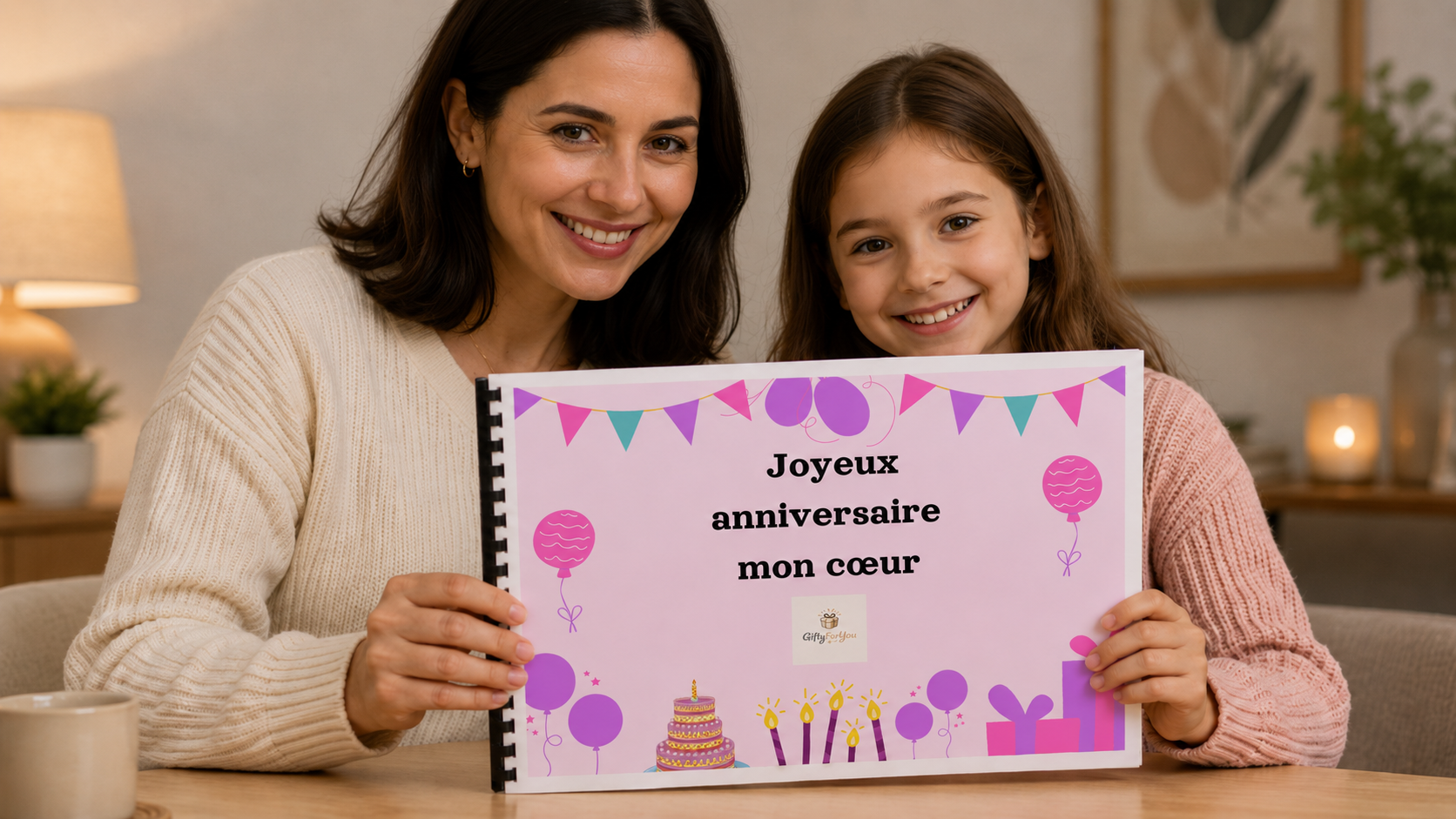 Album Anniversaire Fillette Avec Deux Photos