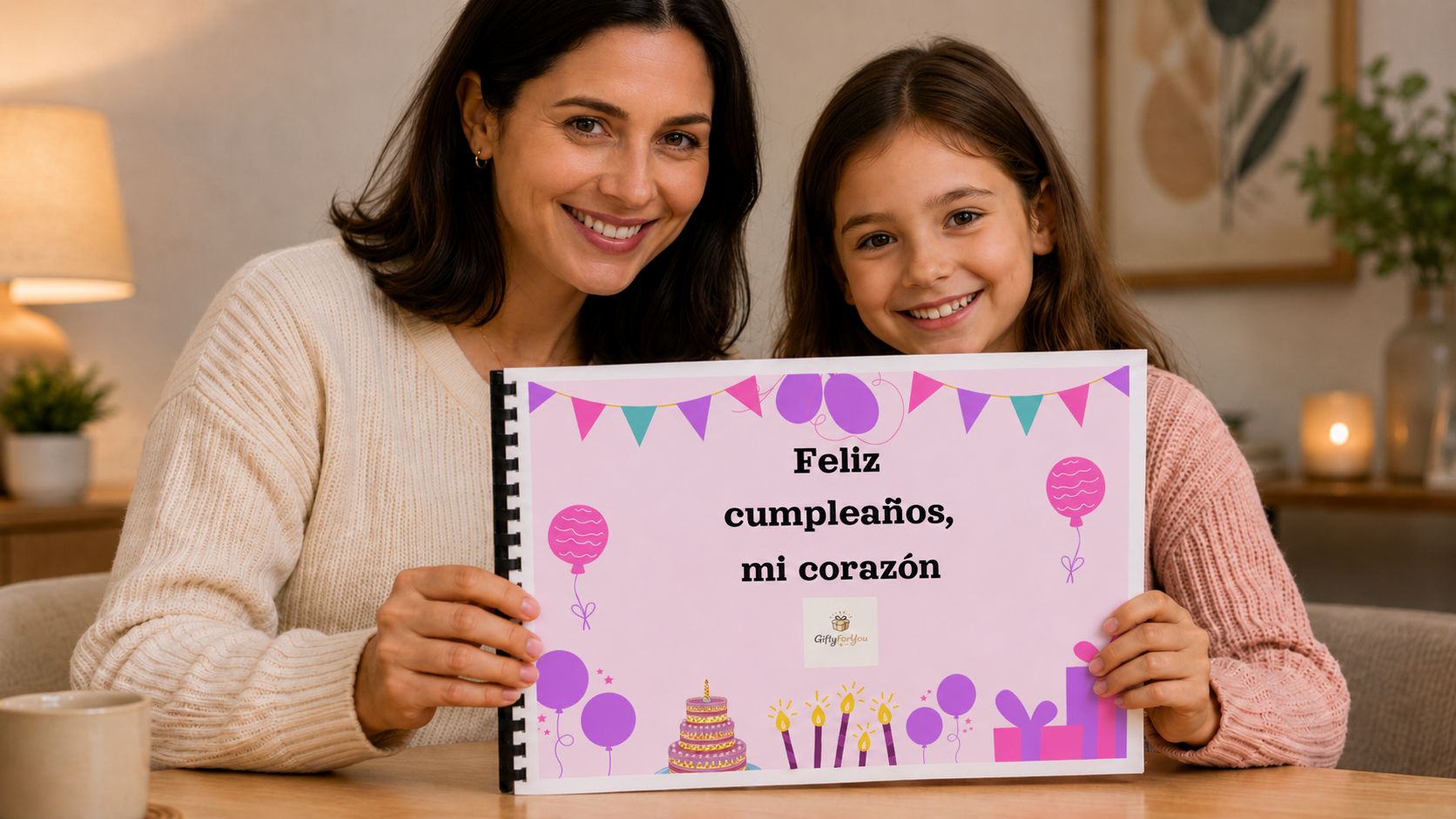 Álbum de Cumpleaños para Niña con Dos Fotos